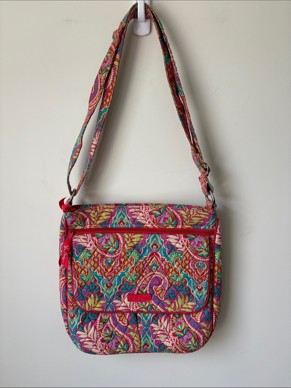 Vera Bradley Set! Pink Multi Paisley Quilted Crossbody and Wallet